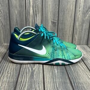 Nike Flyknit Free TR 6 Green Wm Sz 11 Running Jogging Shoes 833424-300 Athletic